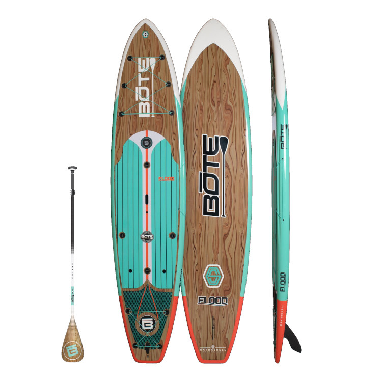 Bote Flood Gator Shell 12′ Stand Up Paddleboard with Carbon Paddle