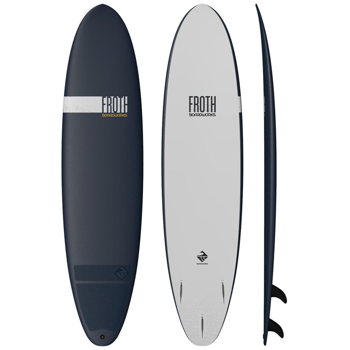 Boardworks 7'0" Froth Funboard Surf EBS Deck with Slick HDPE Bottom