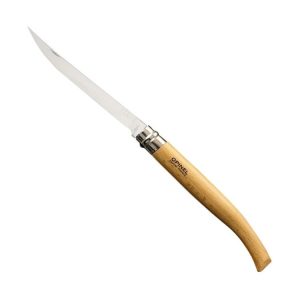 Opinel No 15 Slim/Effile Stainless Steel Knife with Beechwood Handle