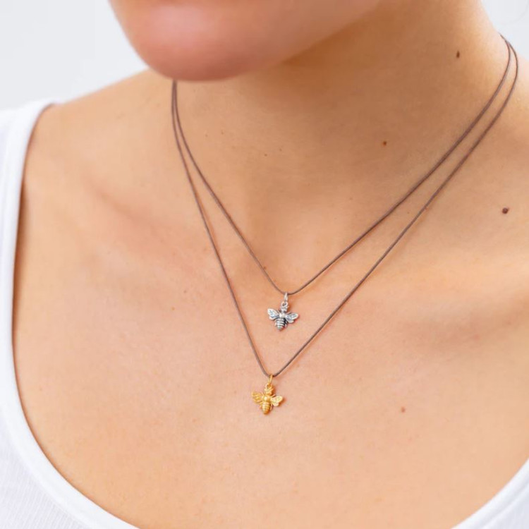 Bronwen Tiny Charm Necklace – Honey Bee
