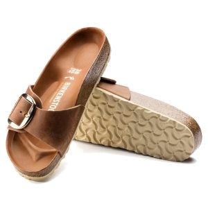 Birkenstock Madrid Big Buckle Oiled Leath | Cognac | Narrow - Women's (1006525)