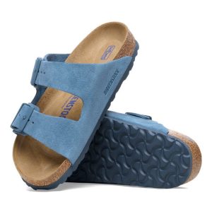 Birkenstock Arizona SFB Suede Sandal | Elemental Blue | Narrow- Womens (1027692)