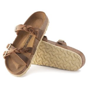 Birkenstock Franca Braided Oiled Leath | Cognac | Reg Width - Women's (1024052)