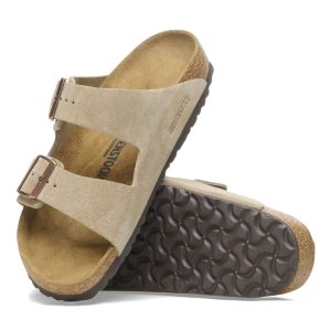 Birkenstock Arizona Suede Leather Sandal | Taupe | Reg Width - Men’s (0051461)