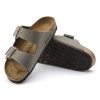 Birkenstock Arizona Birkibuc Sandal | Stone | Narrow - Women's (0151213)