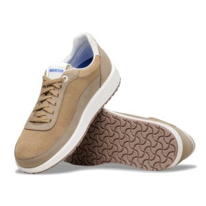 Birkenstock Honnef City Mixed Leather Shoe | Gray Taupe | Reg Width – Men’s