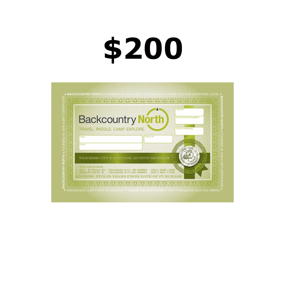 Backcountry North $200 Gift Certificate