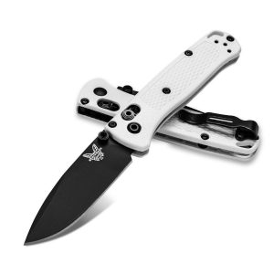 Benchmade Mini Bugout Black Coated Non-Serrated Drop Point